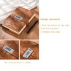WANLIAN Nautical Pattern Brown Leather Lockable Journal with Pen Pocket