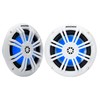 KICKER 49KM604WL KM 6.5" 4Ω Blue LED Marine Coaxial Speakers