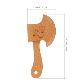 Abaodam 40Pcs Wooden Axe Hatchet Mini Wood Axe Miniature Wooden Handle Miniature Hatchet Wooden Dining Earring Charms Craft Model Decoration DIY Decor Accessories Wood Axe Hatchet Ornament