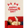 Wall Decal Happy Canada DayNational Canadian Flag Maple Leaf Logo
