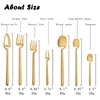 JASHII Matte Gold Hangable Silverware Set, Stainless Steel Flatware Set,