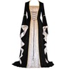 YEAXLUD Womens Renaissance Medieval Costume Dress Lace up Irish Over