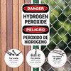Sigo Signs, Danger Hydrogen Peroxide Bilingual OSHA Sign, 12x18 Inches,