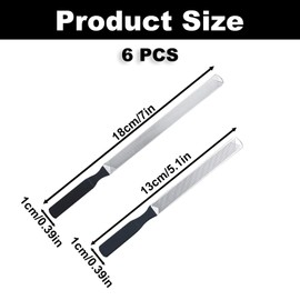 6PCS Metal Toe Nail Files for Thick Nails, Stainless Steel Double Sided Fingernail Toenail Files, Reusable Manicure Files for Women Men