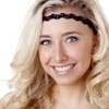 Hipsy Adjustable Non Slip Wave Bling Glitter Headbands for Women