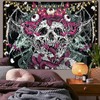AtawLege Skull Tapestry Trippy Skeleton Eyes Tapestry Goth Snake Tapestry