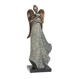 Roman Giftware - Angel with Flowers Figure, 12.5" H, Giftware, Resin and Stone, Decorative Gift, Home Decor, Inspirational, Durable, Long Lasting