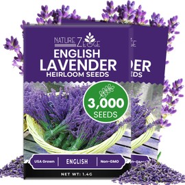 NatureZ Edge NatureZ Edge 3000 English Lavender Seeds for Planting Outdoors or Indoors, 90% Germination, to Give You The Lavender Plant You Need, Non-GMO, Heirloom Herb Seeds (2 Pack)