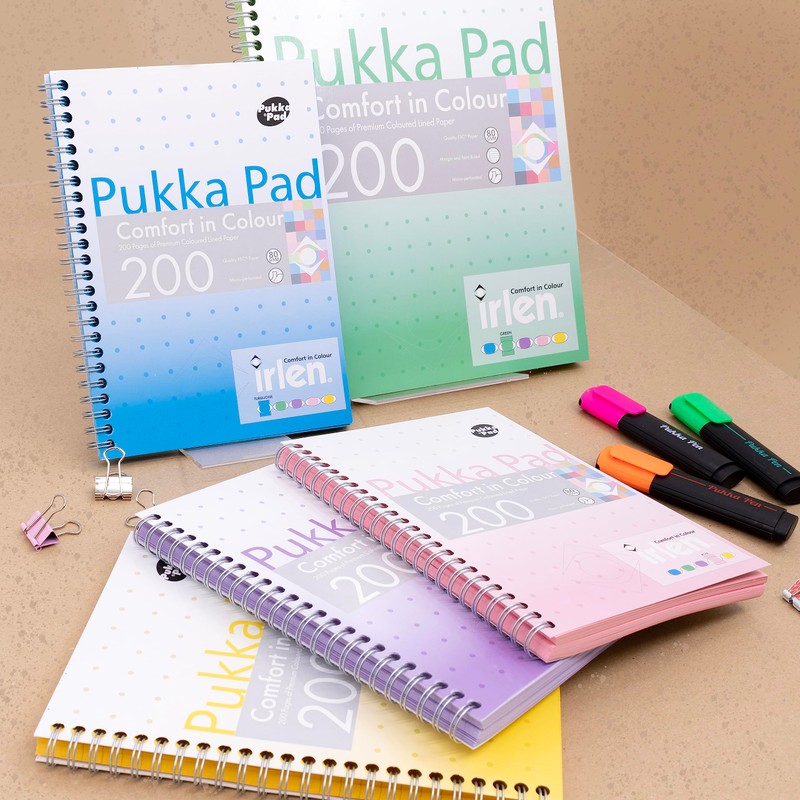 Pukka Pad, Irlen Jotta Pad A5 Notebook 3-Pack – Wire
