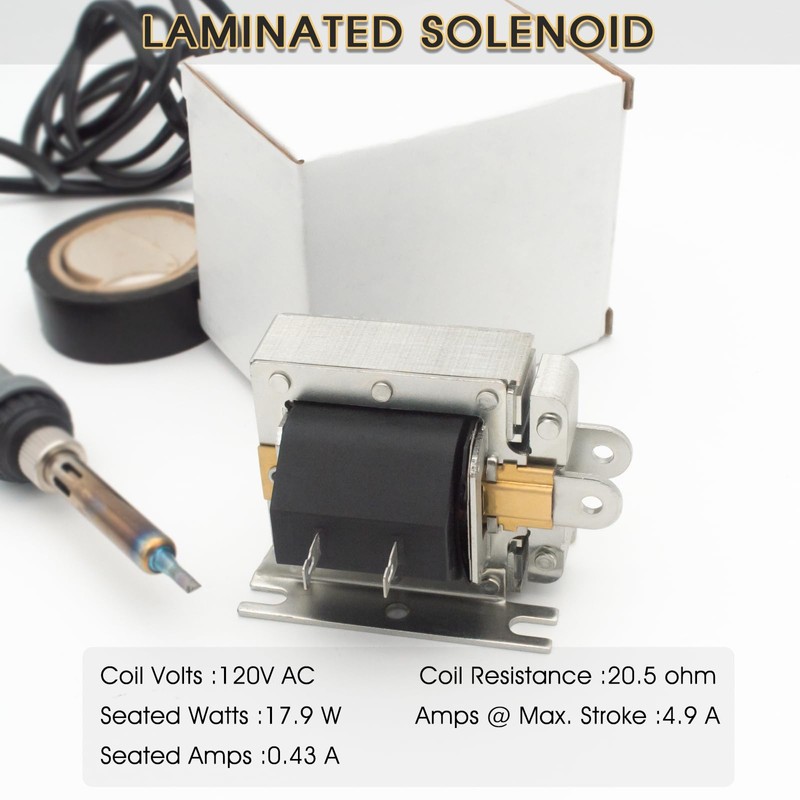 Laminated Solenoid Direct Replacement for Central Boiler Woodmaster Crown Royal
