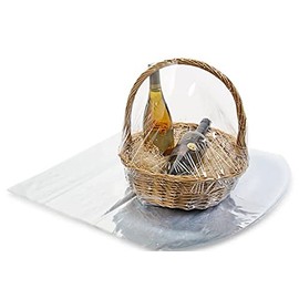 Pack Of 100, 24 X 22" Dome Solid Clear 100 Gauge Pvc Shrink Basket Bags For Baskets 11" - 15"