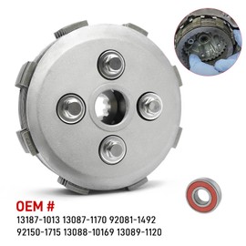 Clutch Assembly Kit Compatible with Kawasaki KX80 KX85 KX100 KX112 1998-2024