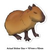 Medium 100mm 'Sleepy Capybara' Permanent Sticker Decal for Cars/Windows/Bins/Walls etc