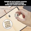 HDGSAFD 12 Digital Stamps and 1 Ink Pad, Wooden Stamp,