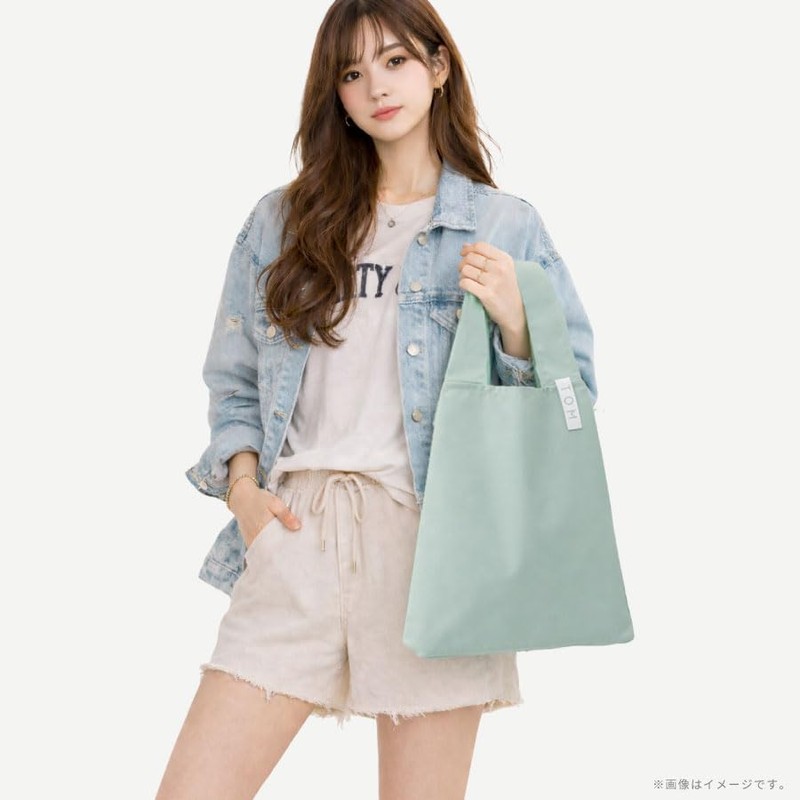 MOTTERU/モッテル Kururito Daily Bag Navy | Eco Bag, Stylish, Foldable,