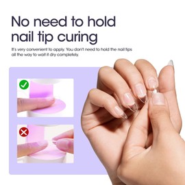 Gellen Solid Nail Glue Gel, 30g Nail Glue for Press On Nails, UV Nail Glue for Nail Tips Super Strong Solid Nail Glue for Acrylic Nails, UV/LED Lamp Cured