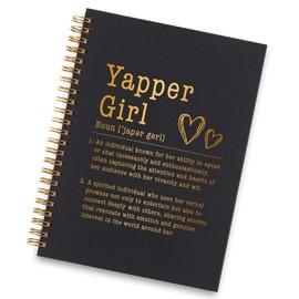 vizuzi Yapper Girl Definition Spiral Notebook, Funny Gag Appreciation Notebook Gifts for Women, Coworker, Employee, Leader, Boss Lady, Work Besties Spiral Notebooks ZXW13