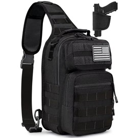 Tactical Sling Bag Versatile Cross Body Durable CCW Bag with MOLLE System, Perfect for EDC and Concealed Carry