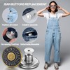Tyqour 20Pcs Jean Button Replacement 17mm No Sew Adjustable Jean