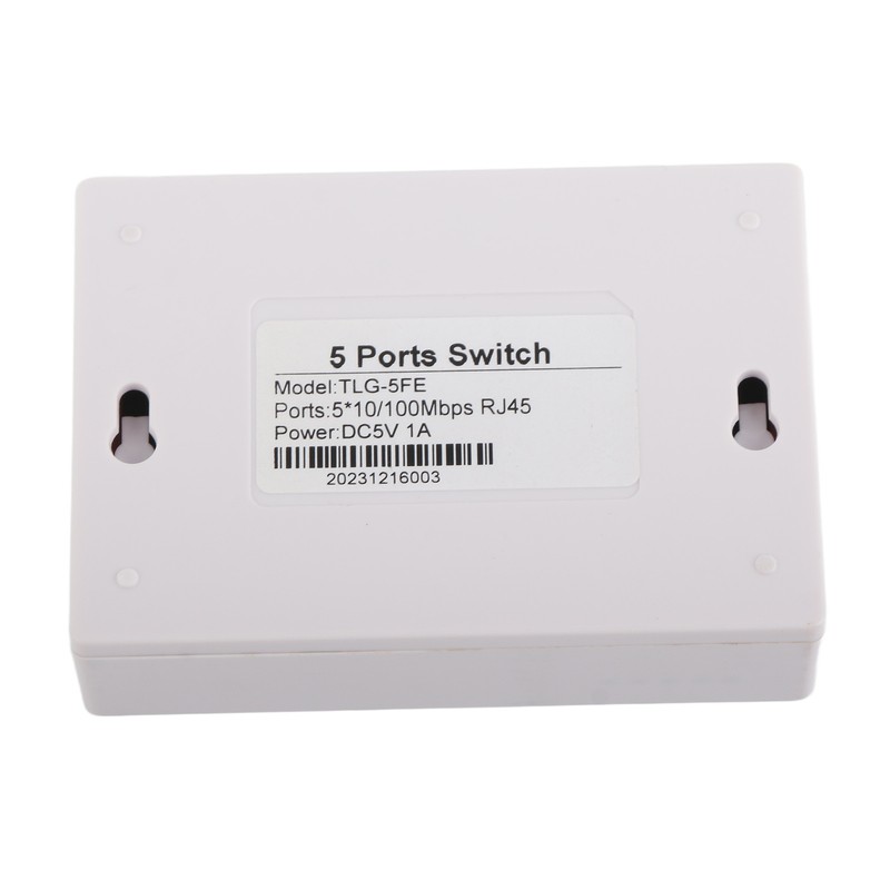 5 Port 10/100Mbps Ethernet Switch Plug and Play Unmanaged Home