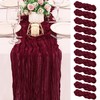 12 Pack 120 Inch Burgundy Cheesecloth Table Runner Boho Rustic