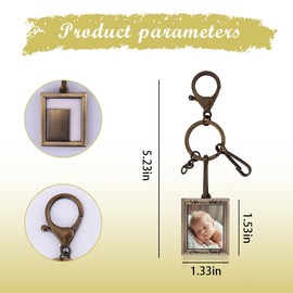 New Baby Gift for New Parent Photo Frame Keychain Accessories for Women Men Wife Husband New Baby Boy Girl Gifts Keychain with Picture Frame Key Chain for New Dad Mom Gift Ideas