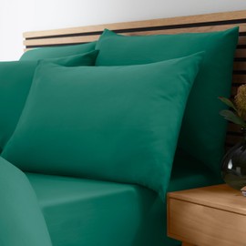 Catherine Lansfield So Soft Non-Iron Single Fitted Sheet Teal Green