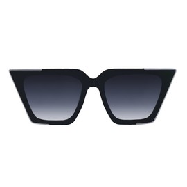 TOPFOXX - The CEO Faded Black - Square Oversized Sunglasses for Women with UV400 Protection