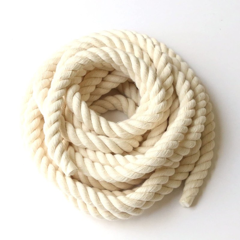 NBK 綿ロープ 甘打 W12mm×5m巻 生成 S3-1