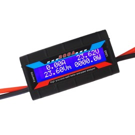 Proshopping 200A 100V Power Analyzer Multi Meter, High Precision DC Watt Meter Voltage Amp Tester, Battery Consumption Performance Monitor with Digital LCD Display for RC,Solar Panel, Wind Power