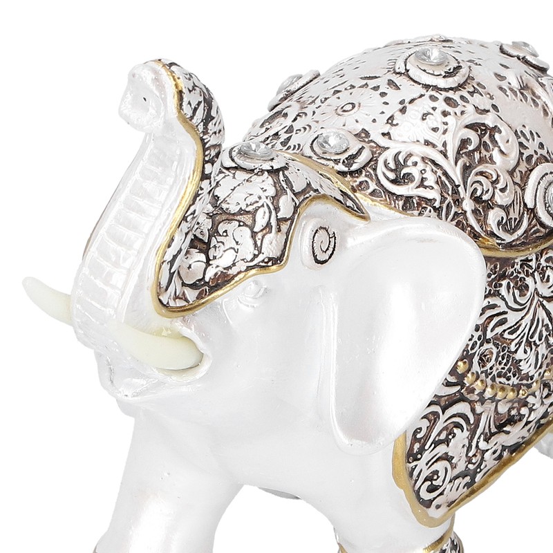 Resin Elephant Feng Shui Statue Wealth Lucky Figurine Crafts Home