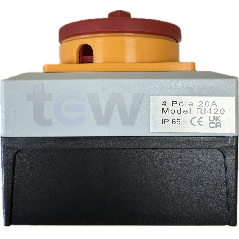 20A Rotary Isolator 4 Pole AC IP65 - RI420
