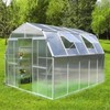 ZOUXIKOU Clear Polycarbonate Roofing Sheet, Plastic UV Resistant Greenhouse Shed