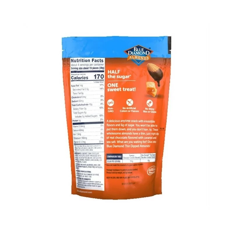 Blue Diamond Dark Chocolate Sea Salt Caramel Almonds - (4