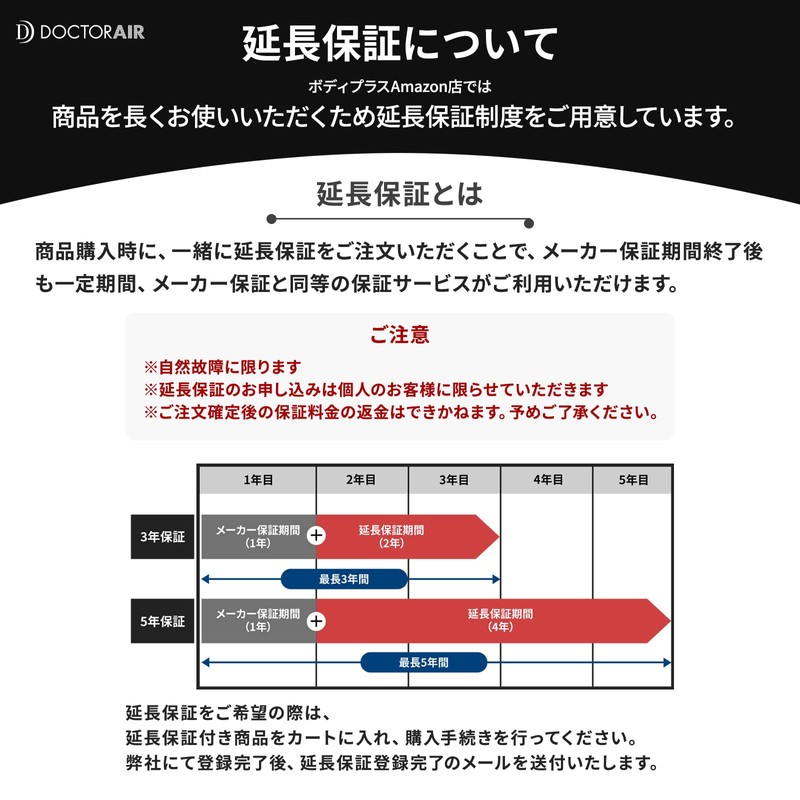 ドクターエア 3Dアイマジック REM-04 ブラック 本体＋延長サポート4年セット / ヒーリングサウンド内蔵 充電式 コンパクトボディ 目元ケア