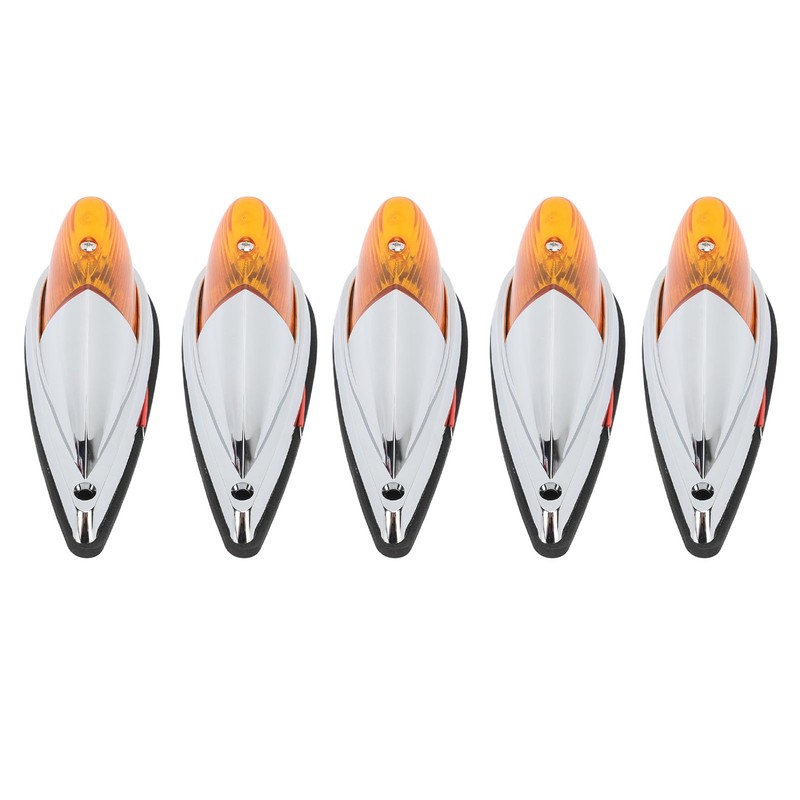 Cab Marker Light, 5pcs Cab Marker Light Weatherproof Amber Teardrop