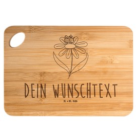 Mr. & Mrs. Panda Personalisiertes Schneidebrett Hummel Blume - Personalisierte Geschenke, Tiermotive, Küchenbrett mit Namen, Personalisiertes