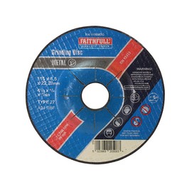 Faithfull FAI1156MDG Metal Grinding Disc Depressed Centre 115 x 6.5 x 22.23