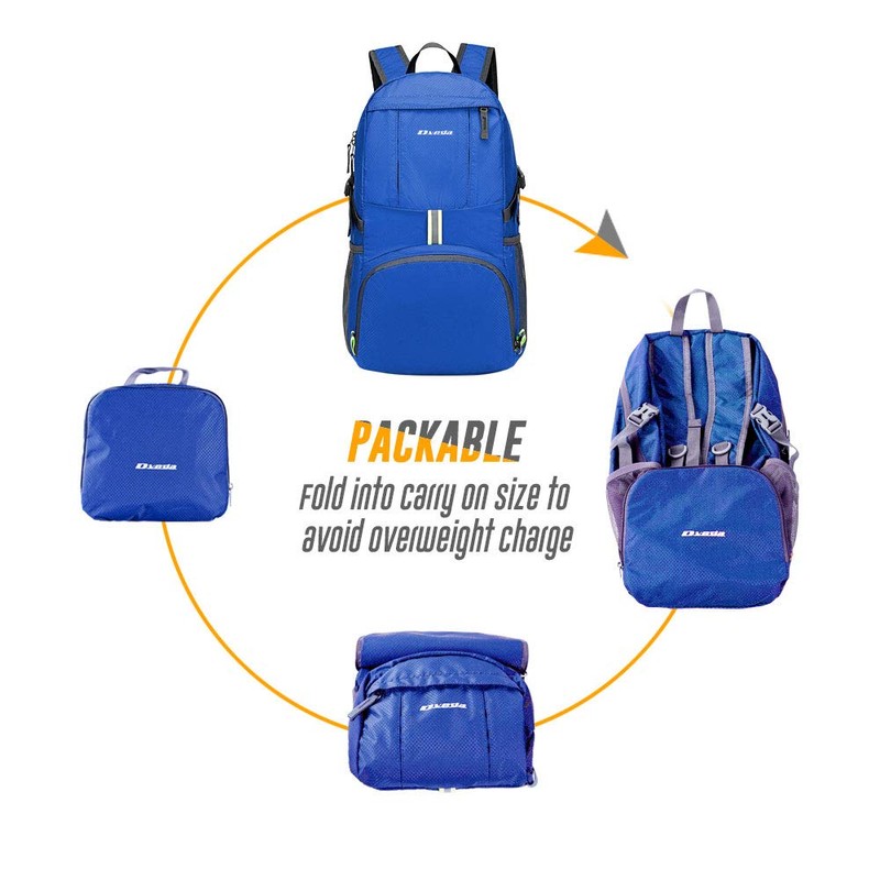Dveda - Mochila ligera plegable de 35 l, impermeable, duradera,