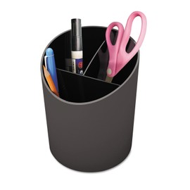 Universal 08108 Recycled Big Pencil Cup, Plastic, 4 1/4 Dia. X 5 3/4, Black
