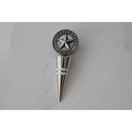River Edge Texas Lone Star State Concho Metal Wine Bottle Stopper Cork
