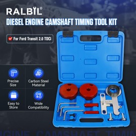 RALBIL Diesel Timing Tool Kit - Latest Generation Engine Camshaft Adjusting Tool with Flywheel and Crank Alignment Compatible for Ford Transit EcoBlue 2.0 TDCI Diesel Engine