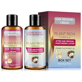 Depilación facial con gel calmante, crema de depilación facial de coco para mujeres y aceite para después del afeitado para piel suave, suave para pie