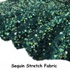 Emerald Green Sequin Fabric by The Yard 2 Yards Thick