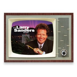 THE LARRY SANDERS SHOW Retro TV Design 3.5 inches x 2.5 inches FRIDGE MAGNET