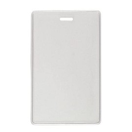 ID Zone Clear Vinyl Vertical Proximity Badge Holder with Slot - 100 Pack