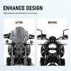 Motorcycle Windshield Deflector with Bracket Double Bubble Windscreen Fit for