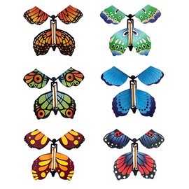 UYVPAER 6 Stück Fliegende Schmetterlinge, Magische Schmetterling Spielzeug Magic Flying Butterfly Card Wind Up Butterfly Toy, Kinderspielzeug Schmetterling Karte Für Hochzeit Valentinstag Deko