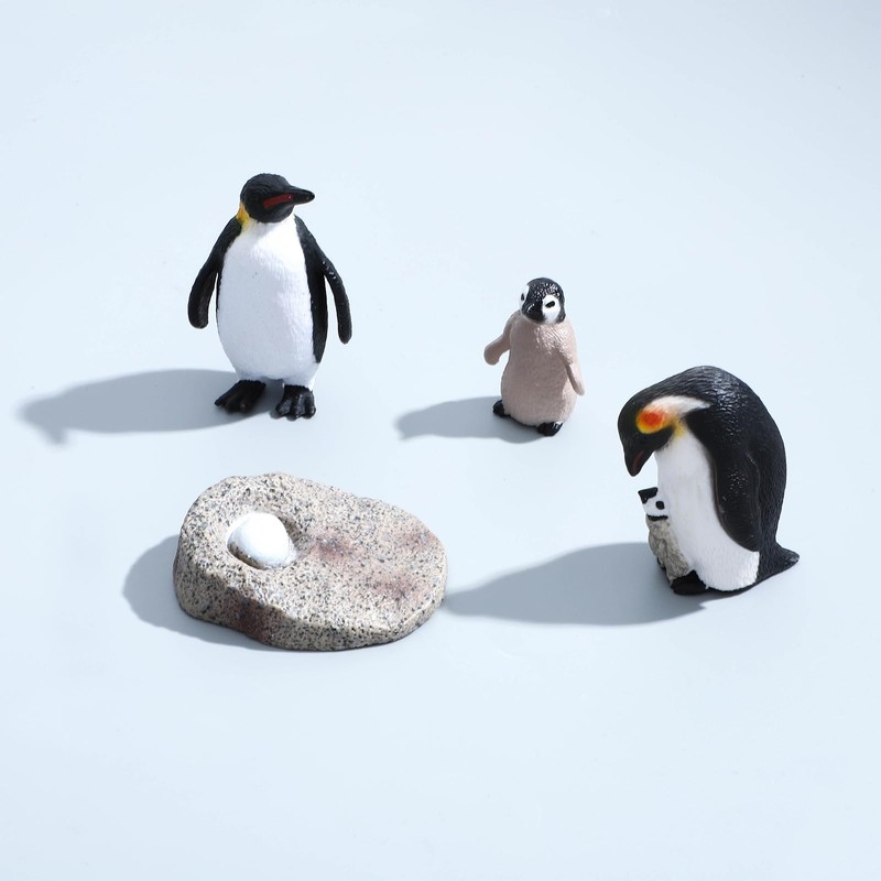 ONEST Mini Penguin Animals Set Penguin Circle Figurines Set Plastic