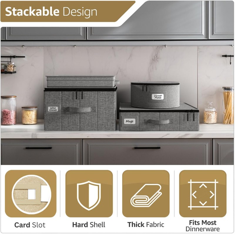 Sorbus Flatware & Utensil Storage - Fabric Chest Box for
